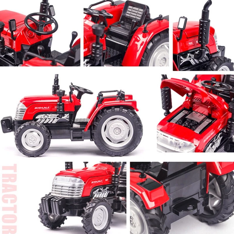 6.1" Farm Tractor Toy Diecast Farming Vehicle Model Boys Toys Kids Gifts Red - Image 4 of 4