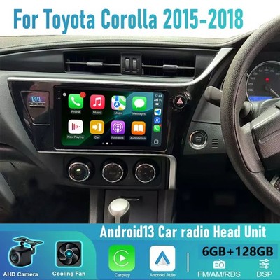 6+128G Apple CarPlay Android auto car radio Head Unit For Toyota Corolla 2015-18