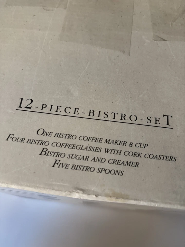 Vtg NEW Bodum 12 Piece Carsten Jorgensen Bistro French Press Cups Sugar Creamer - Image 4 of 4
