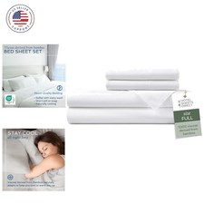 4 Piece Bed Sheet Set Full Size, 100 Viscose Derived from Bamboo Sheets Set ...