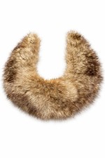 Vintage Genuine Raccoon Fur Collar Removable Shawl Wrap Luxury Winter Acc