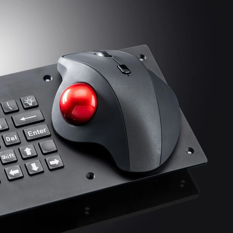 Industrial Keyboard With Ergonomic Trackball Comfortable Plastic Buttons - Image 4 of 4