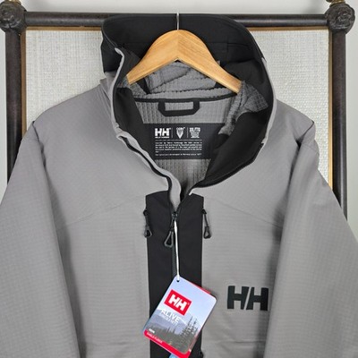 HELLY HANSEN New $350 Mens 2XL Jacket Softshell RECCO Grid Fleece Lined Hood