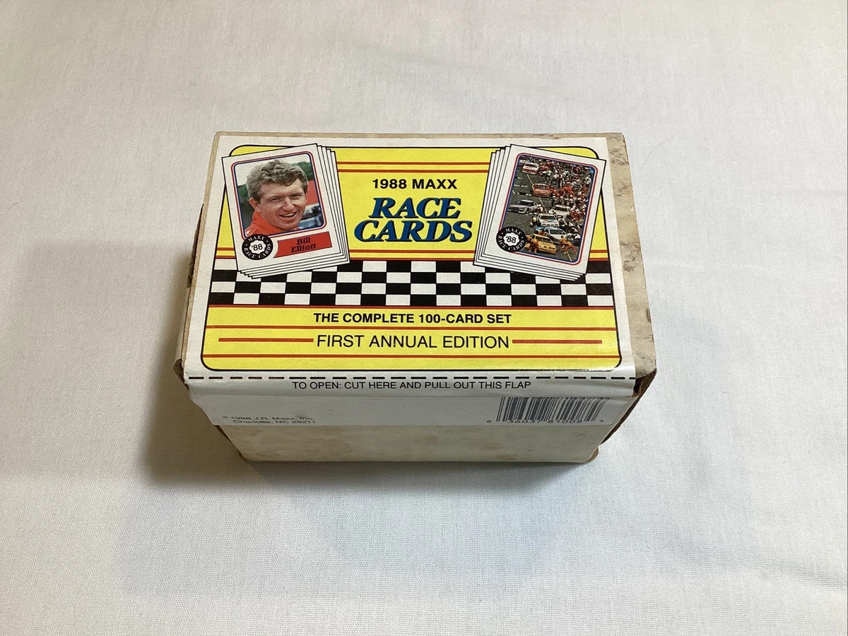 1988 maxx race cards first annual edition 1988 MAXX 1ST ANNUAL EDITION COMPLETE 100 CARD SET SEALED CHARLOTTE ED CSTR RARE