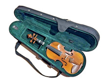 Acoustic Violin Brown Varnish 4-String Right Handed with Chinrest  Hard Case