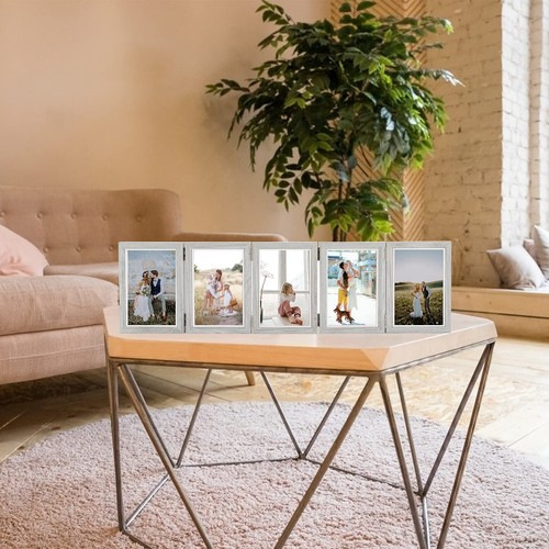 4x6in 5 Folding Accordion Picture Frame - Foldable Hinged Collage Photo Frame... - Picture 5 of 8