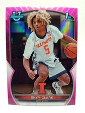 2022-23 Bowman's Best University Skyy Clark #55 Pink Refractor 1st Bowman
