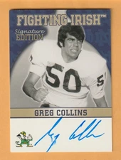Greg Collins Notre Dame Irish AUTO 2003 TK Legacy Bloomfield Township Michigan
