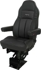 Seats Inc 188900MW61 Legacy Silver Air Ride High Back in Black Leather