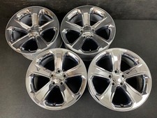 4 Dodge Charger Challenger Original Chrome Clad Wheels Rims Caps 18 Hol.2407