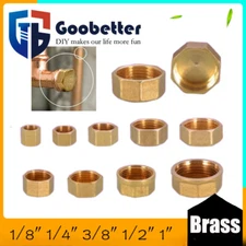 Brass Female Blanking Cap thread cap 1/8" 1/4" 3/8" 1/2" 1" BSP Blank Stop Cap