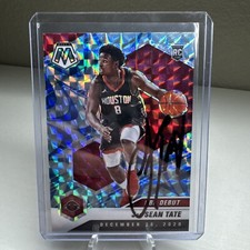 2020-21 Mosaic NBA Debut Reactive Blue Prizm Jae'Sean Tate RC Signed Autograph