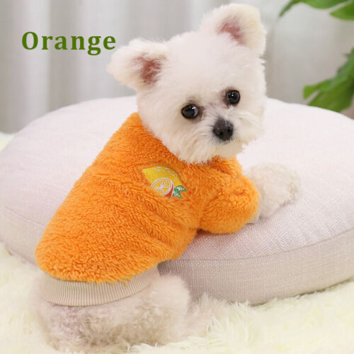 Warm Winter Dog Clothes Soft Fleece Jacket Pet Coat Sweater Puppy Cat Jumper - Picture 24 of 25