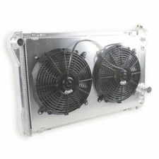 4 Row Aluminum Radiator+2*Fan For 73-87 Chevy C/K C10 C20 C30 K10/K20 GMC TRUCK