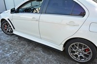 Seitenschweller AnsäTze Schwarz Mitsubishi Lancer Evo X Skirts Leisten Schweller
