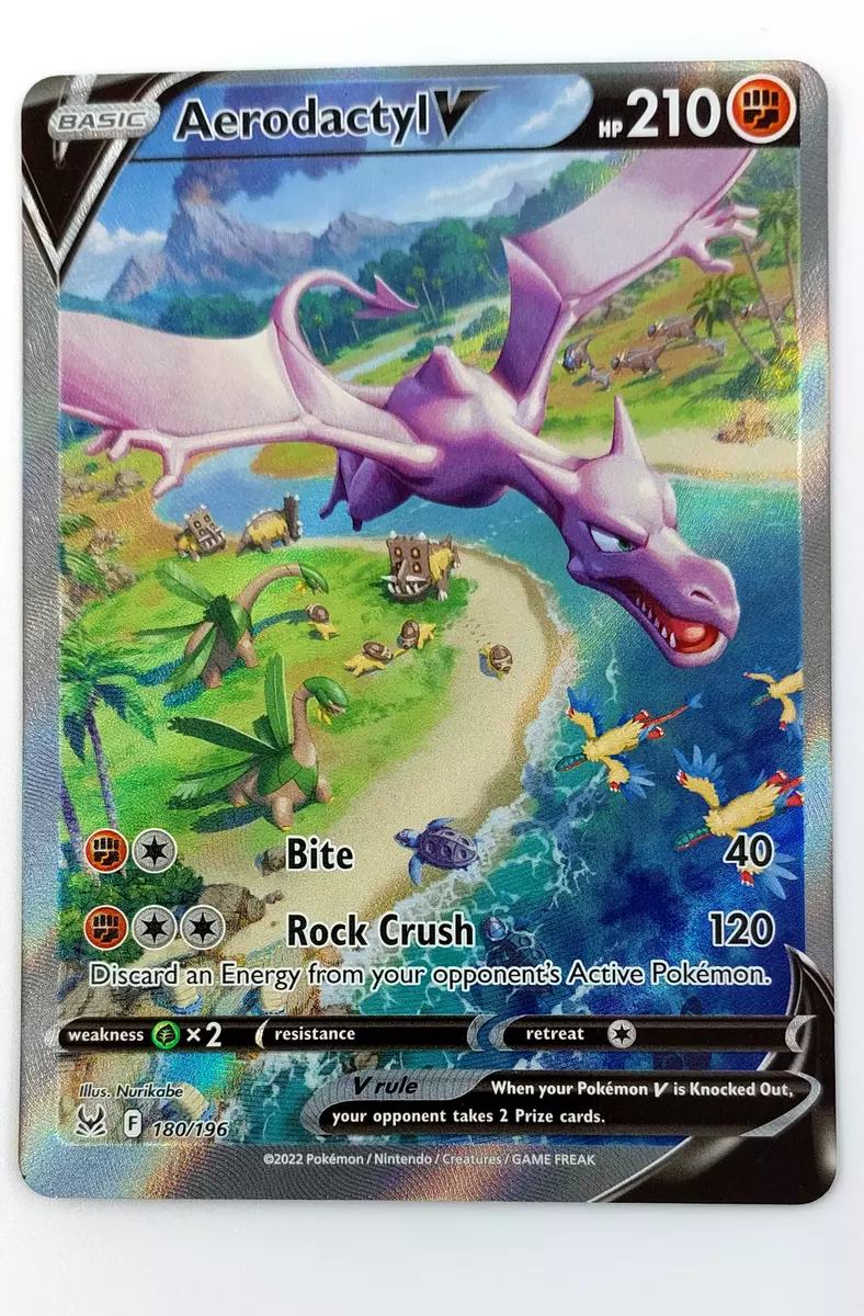  Pokemon - Aerodactyl V - 180/196 Lost Origin Full