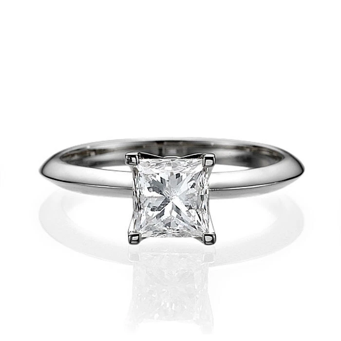Lab created princess 2024 cut engagement rings