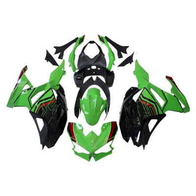 Green Black Motorcycle Fairings Kit for Kawasaki Ninja 500 2024 24 Bodywork Set