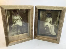 2 risque CABINET Card Albumen Photo Nude woman old early c1890 MOUSE TAXIDERMY😳