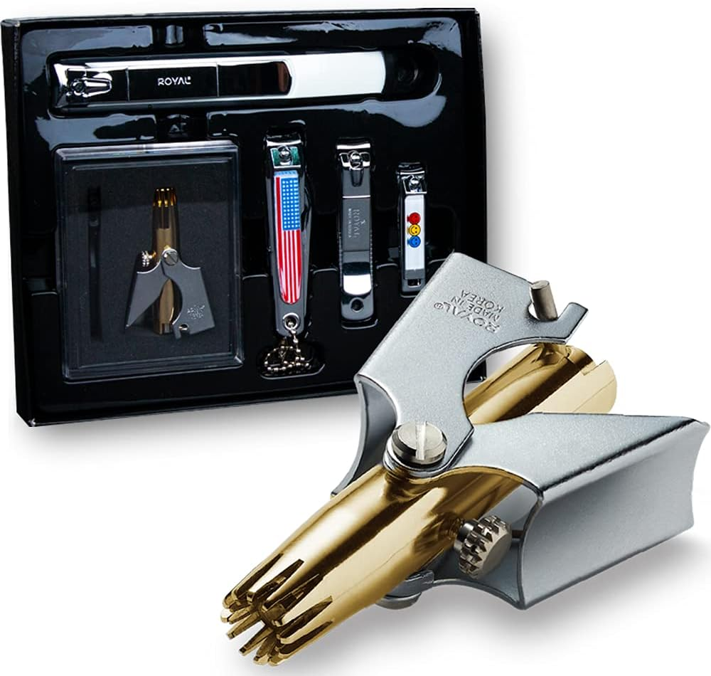 Royal Korean 5-Piece Golden Birdie Nose Hair Trimmer Set - Battery-Free