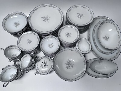NORITAKE china Natalie 5815 pattern 96-piece SET SERVICE for 12 | eBay