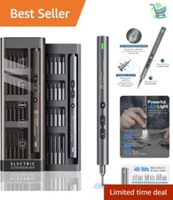 Rechargeable Mini Electric Screwdriver Set - 51 in 1 with LED & Magnetic Bits
