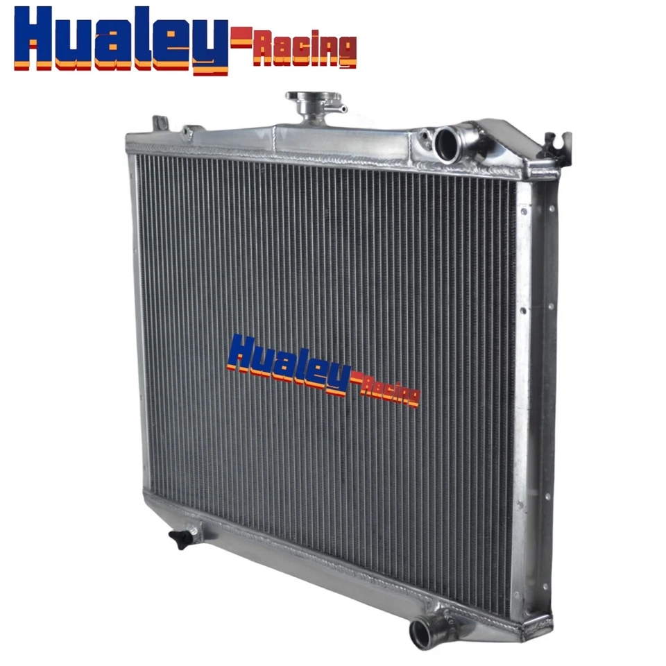 Radiador de aluminio de 2 filas para camioneta Nissan D21 Pathfinder 1986-2004 L4 V6 145 AT Foto 2 de 4