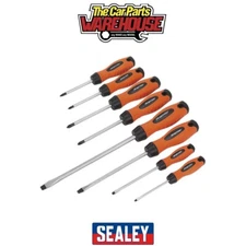 Sealey HV003 Premier Screwdriver Set 8pc - Hi-Vis Orange