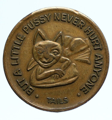 1970 UNITED STATES USA Heads Tails Sex Comic 6 Entertainment Token