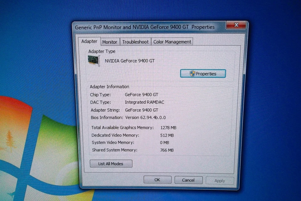 Dell GeForce 9400 GT PCIe Graphics Card 512MB HDMI VGA DVI TT1V8 NE29400TFHD56 - Image 2 of 4