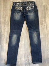 Miss Me Jeans Angel Wings Signature Skinny Low Rise Slim Fit 28 Nwt