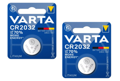 2 x VARTA CR 2032 Knopfzelle (1er Blister) Batterie 3 V Lithium Varta 230mAh