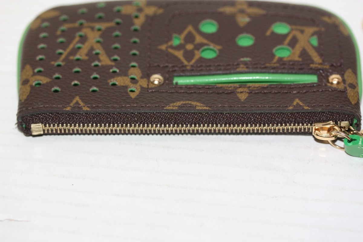 Louis Vuitton Limited Edition Green Monogram Perforated Pochette