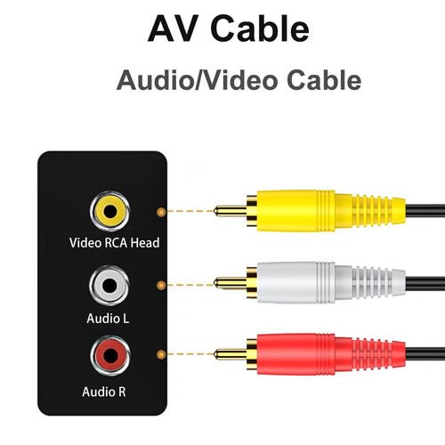 3-RCA Red White Yellow Composite Stereo Audio Video AV Cable Cord VCR DVD HDTV - Picture 8 of 13