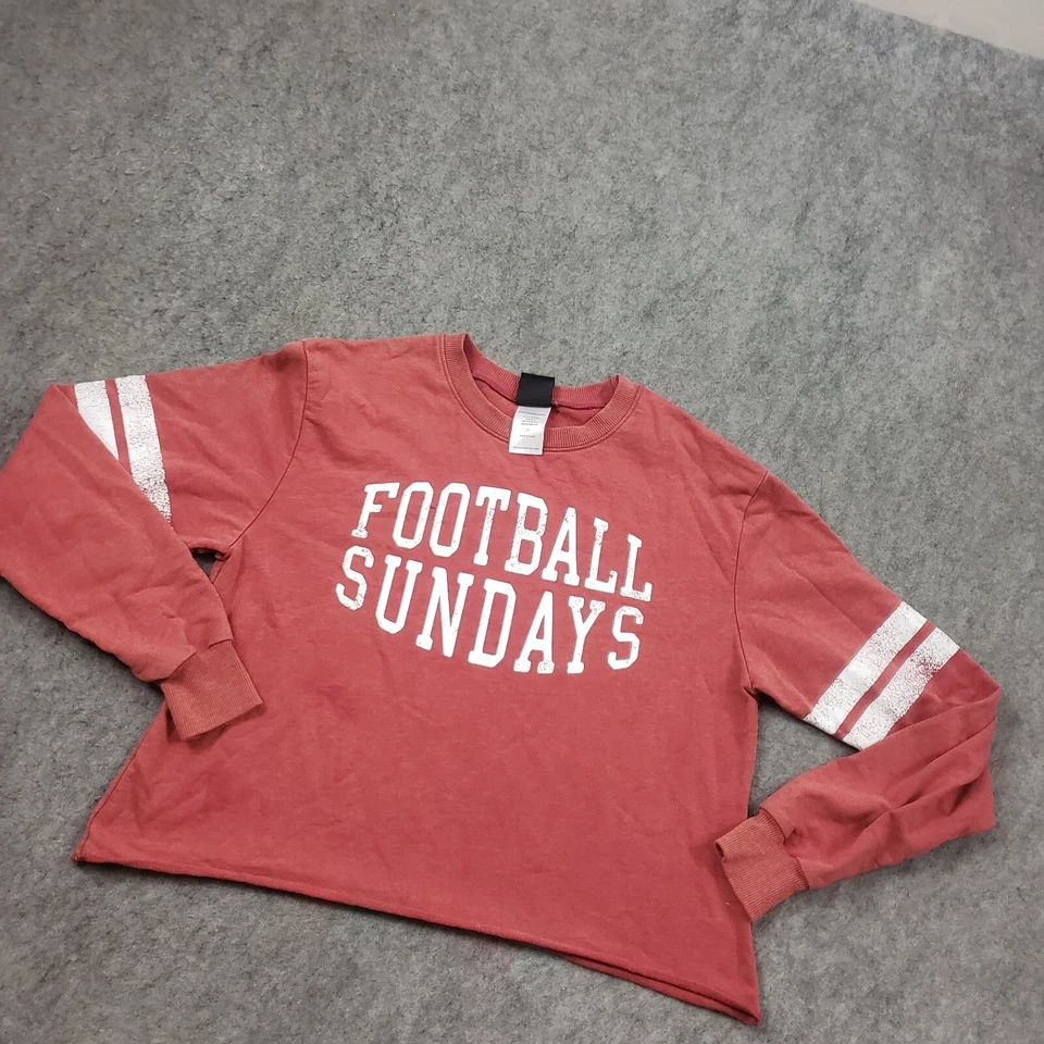 Modern Lux 衬衫女式超小号红色长袖 NFL 周日足球目标 — 第 2/4 张图片