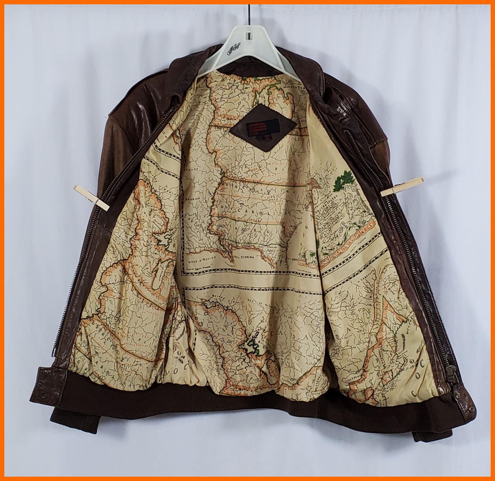 General Clothing Company LTD Leather Bomber Jacket … Gem