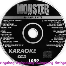 80's Male MONSTER HITS KARAOKE CD+G VOL-1089 Billy Joel NEW IN WHITE SLEEVES