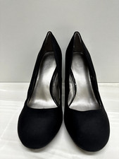 Mootsies Tootsies women size 8M black textile upper heel classic shoes