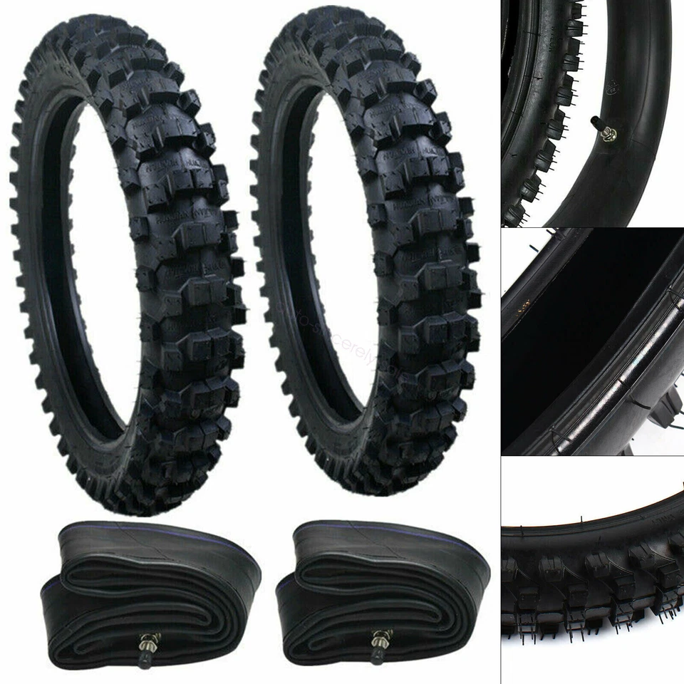 19"/16" Front Rear Tire Tube Set Dirt Pit Bikes For Honda CR80 CRF150F CRF150RB Foto 3 de 4
