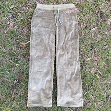 BCBG Max Azria Track Pants L Green/Gold