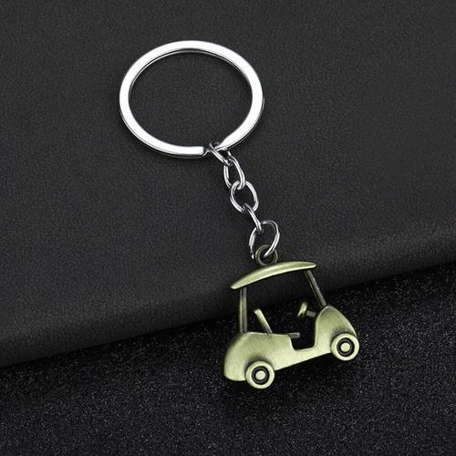 1pc Fashionable Hot Selling Alloy Golf Cart Neutral Fun Gift Keychain - Imagen 24 de 35