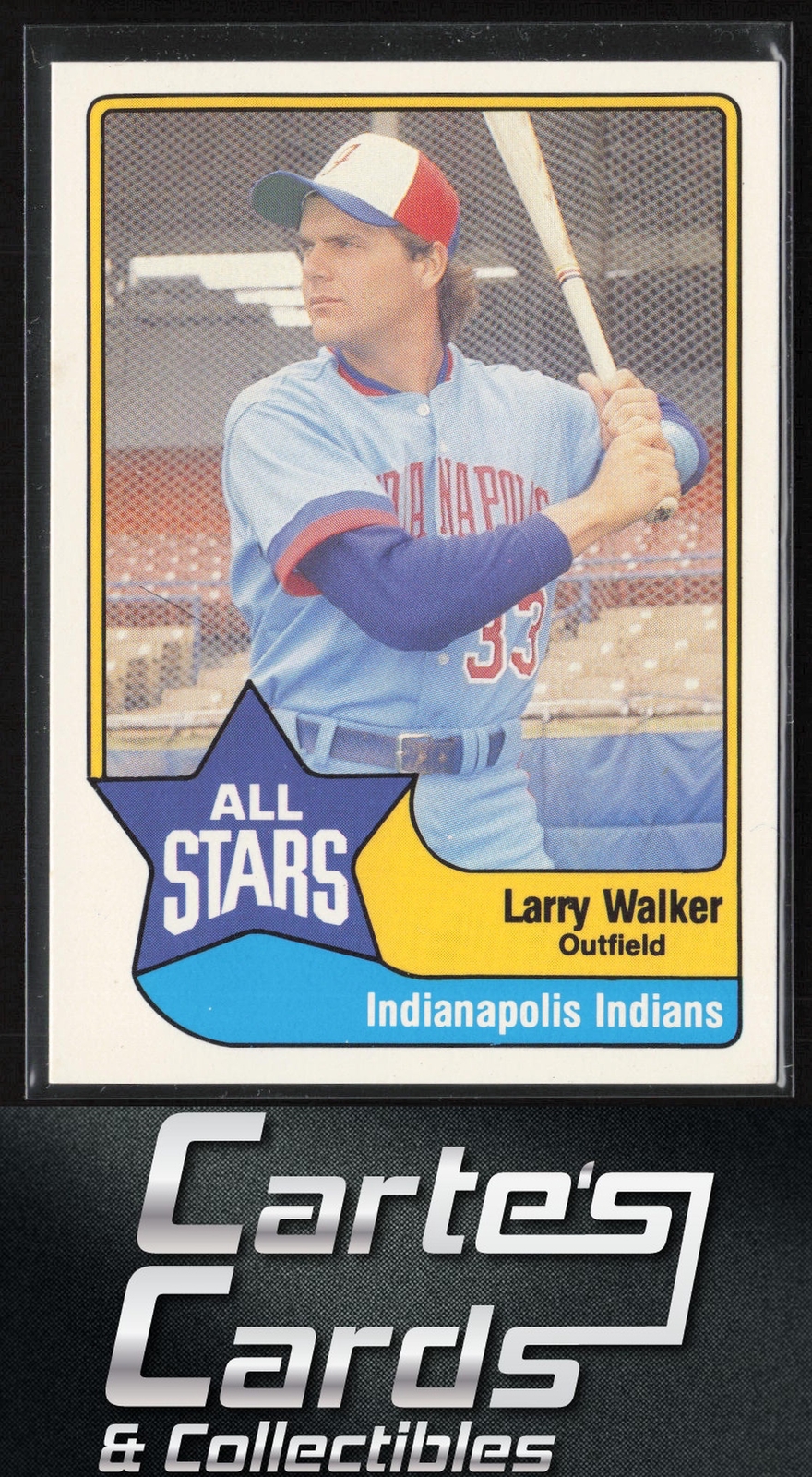 Larry Walker 1989 CMC AAA Triple A All-Stars #7 Indianapolis Indians HOF