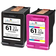 2PK Fits HP 61XL Black Ink HP 61XL Color Catridge 4500 4501 4502 5530 HP61