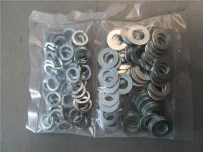 100 Stück M12 und 12mm Flachform A Dicke Unterlegscheiben und Feder Splitlock Unterlegscheibe Mix