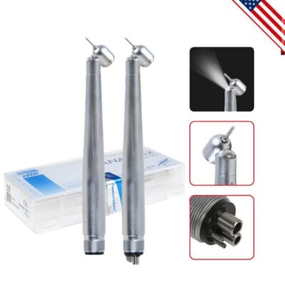NSK Type Dental PANA MAX 45 Degree High Speed LED Handpieces Push Button 2/4H US