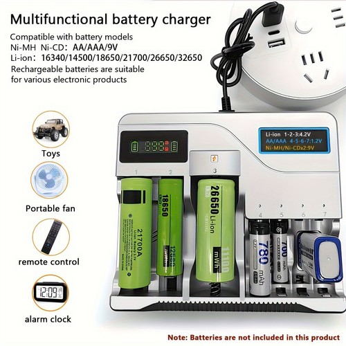 USB Universal Battery Charger AA AAA Rechargable Batteries Fast Charging Stand - Picture 16 of 23