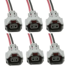 6-Denso High Impedance Female Fuel Injector Connector Electrical Plug Pigtail