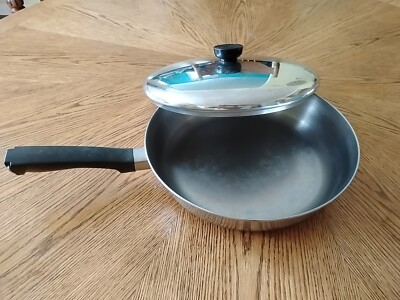 Moud Of Honor 10'' Copper Bottom Stainless Steel Frying Pan With Lid
