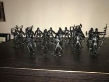 22 Black Marx Recast Medieval Knights - 54mm Scale