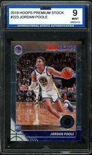 Jordan Poole Rookie Card 2019-20 Panini Hoops Premium Stock #223 ISA 9 MINT
